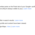 G+ Settings