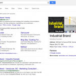 Google Screengrab – Industrial Brand
